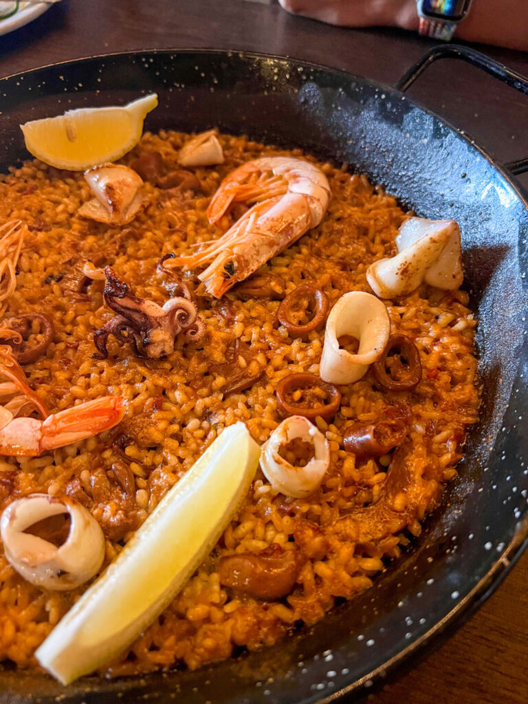 Paella at Porta Wine & Tapas Bar